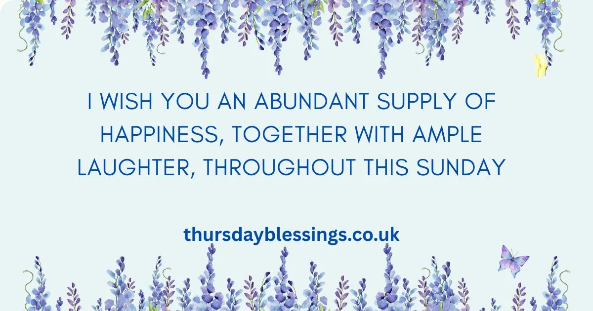 Cute Sunday wish with cheerful message to brighten your day with smiles and positivity.