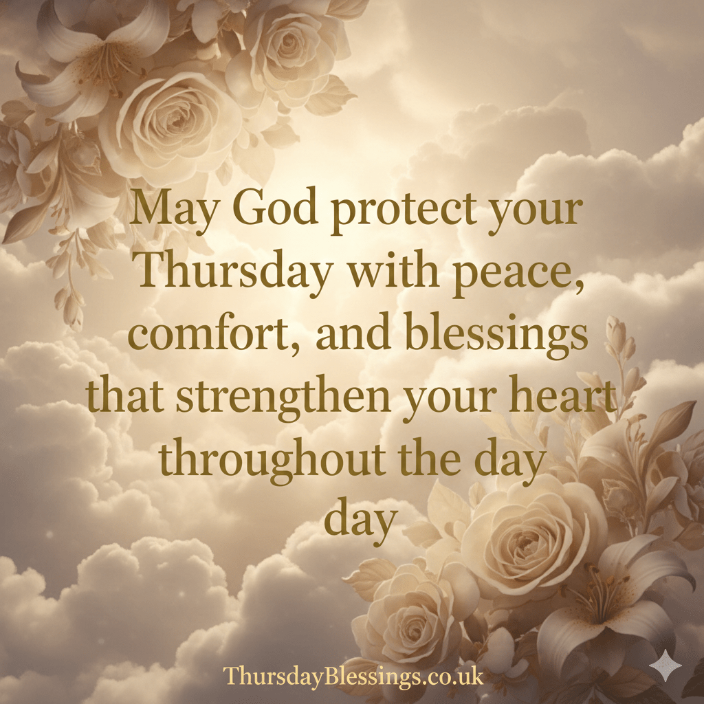 “Thursday blessing and prayers with uplifting words to bring peace, hope, and spiritual strength for a blessed and positive Thursday.”