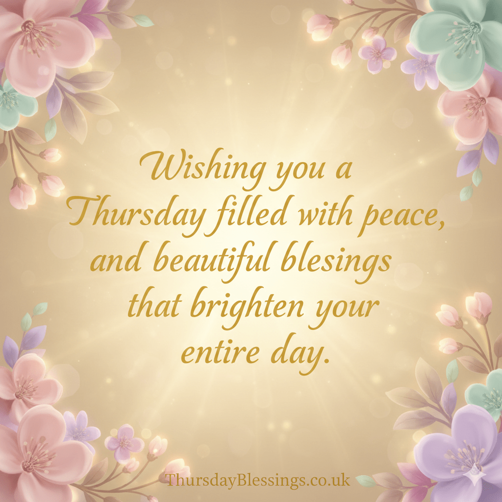 Happy Blessed Thursday message with uplifting words to inspire positivity, peace, and gratitude for a joyful and blessed Thursday.”