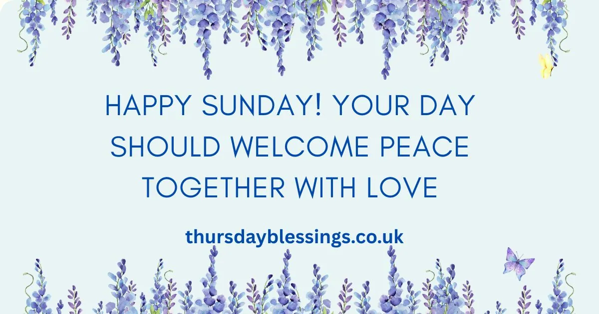 Happy Sunday message with joyful words to spread love, peace, and good vibes.