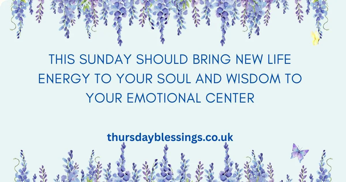 Inspirational Sunday Blessings quote with warm wishes for peace, joy, and a hopeful heart.